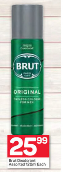 Brut Deodorant Assorted 120ml