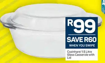 Cozinharei 1.5 Litre Glass Casserola with Lid