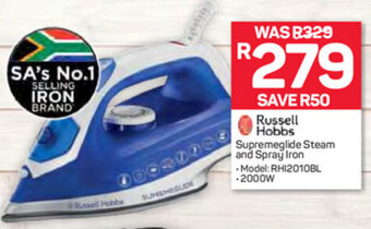 Pick n Pay Russell Hobbs Supremeglide Steam and Spray Iron 2000W offer