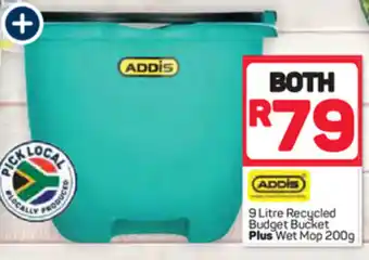 Pick n Pay Recycled Budget Bicket 9 Litre Bicket Plus Wet Mop 200g offer