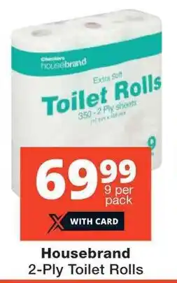 Checkers Housebrand 2-Ply Toilet Rolls offer