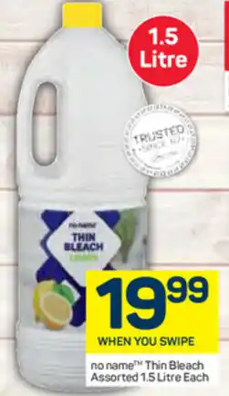 Pick n Pay no name  Thin Bleach Assorted 1,5 Litre offer