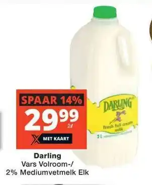 Checkers Darling Vars Volroom 2% Mediumvetmelk Elk offer