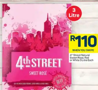 Pick n Pay 4th Steet Sweet Rosé, Red or White 3 Litre offer