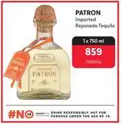 Patron imported reposado tequila-750ml