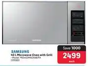 Makro Samsung 40l microwave oven with grill mg402madxbb/fa offer