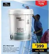 Builders Warehouse Fired earth new coat 628176-20ltr offer