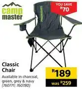 Builders Warehouse Camp master clasic chair 760771 offer