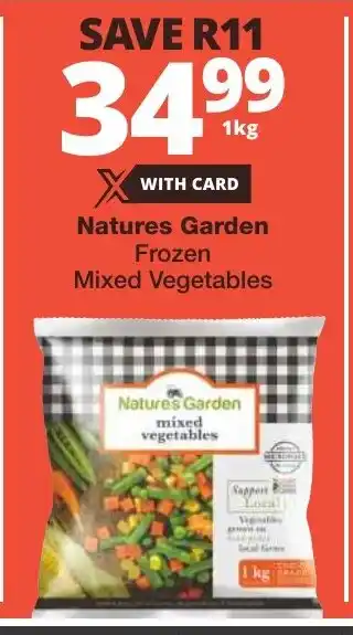 Checkers Natures Garden Frozen Mixed Vegetables offer
