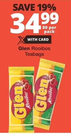 Checkers Glen Rooibos Teabags offer