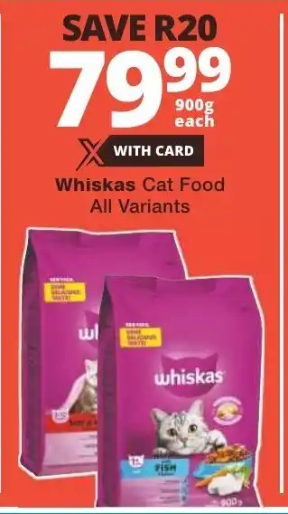 Whiskas Cat Food All Variants