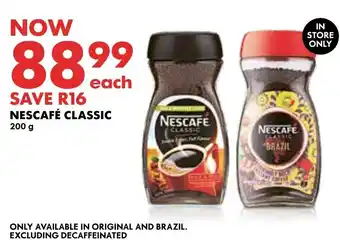 Woolworths NESCAFE CLASSIC 200g offer