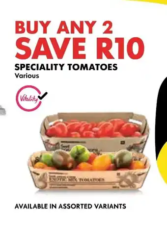 Woolworths SPECIALITY TOMATOES Various offer