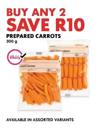 Woolworths PREPARED CARROTS 300g offer