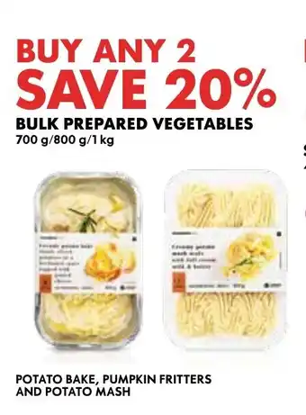 Woolworths BULK PREPARED VEGETABLES 700g/800g/1kg offer
