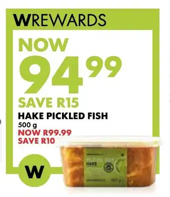 Woolworths HAKE PICKLED FISH 500g offer