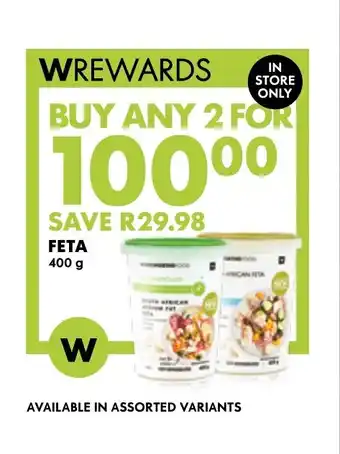 Woolworths FETA 400g offer