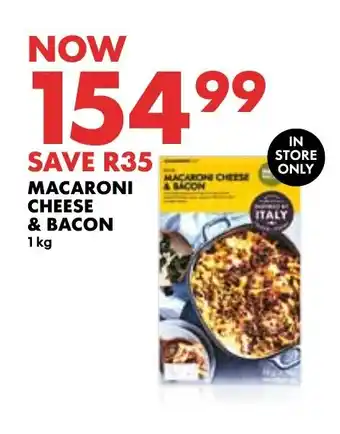 Woolworths MACARONI CHEESE & BACON 1 kg offer