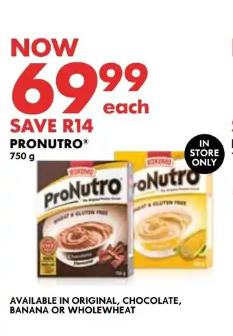 Woolworths PRONUTRO 750g offer