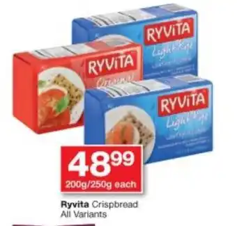 Checkers Ryvita Crispbread All Variants offer