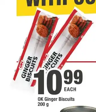 OK Foods Ok Ginger Biscuits 200g offer