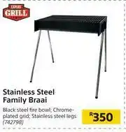 Builders Warehouse Expert Grill Stainless Steel family Braai offer