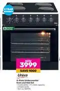 Game Univa 4 plate undercounter oven & hob set offer