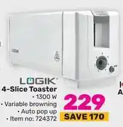 Game Logik 4 slice toaster offer