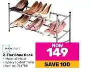 Game Mainstays 2 tier shoe rack offer