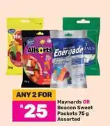 Game Maynards or beacon sweet packets assorted-for any 2 x 75g offer