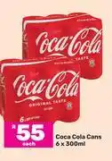 Game Coca cola cans-6 x 300ml each offer