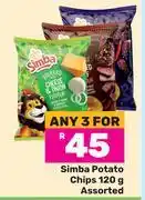 Game Simba potato chips assorted-for any 3 x 120g offer