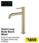 Builders Warehouse Bijiou stylet long body basin mixer offer