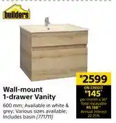 Builders Warehouse Builders wall mount 1 drawer vanity offer