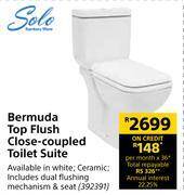 Builders Warehouse Solo bermuda top flush close coupled toilet suite offer