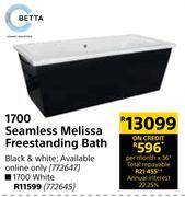 Builders Warehouse Betta 1700 seamless melissa freestanding bath offer