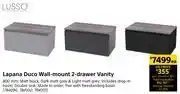 Builders Warehouse Lusso lapana duco wall mount 2 drawer vanity-each offer