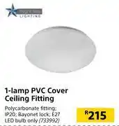 Builders Warehouse Bright star 1 lamp pvc cover ceiling fitting offer