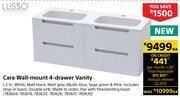 Builders Warehouse Lusso cara wall mount 4 drawer vanity-each offer