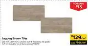 Builders Warehouse Legong brown tiles 713670- per m² offer