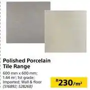 Builders Warehouse Polished porcelain tile range 516892-per m² offer