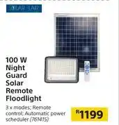 Builders Warehouse Solar flair 100w night guard solar remote floodlight offer