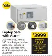 Yale laptop safe with alarm