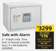 Yale safe with alarm