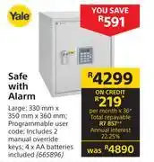 Builders Warehouse Yale safe with alarm offer