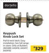 Builders Warehouse Dortello keypush knob lock set offer