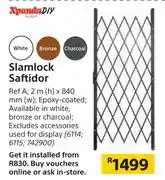 Builders Warehouse Xpanda diy slamlock saftidor offer