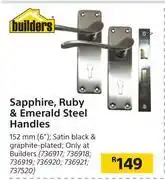Builders Warehouse Builders sapphire,ruby & emerald steel handles offer