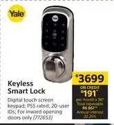 Builders Warehouse Yale keyless smart lock 772653 offer