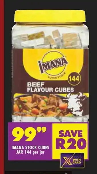 Shoprite IMANA STOCK CUBES JAR 144 per jar offer